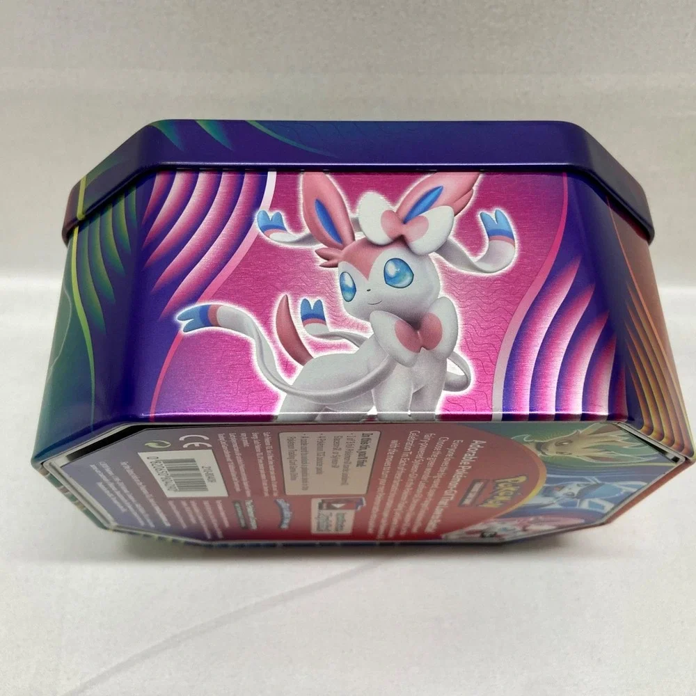 Pokémon TCG Tin 2018 Leafeon Glaceon Enpty Collector Card Case Only No Cards EUC